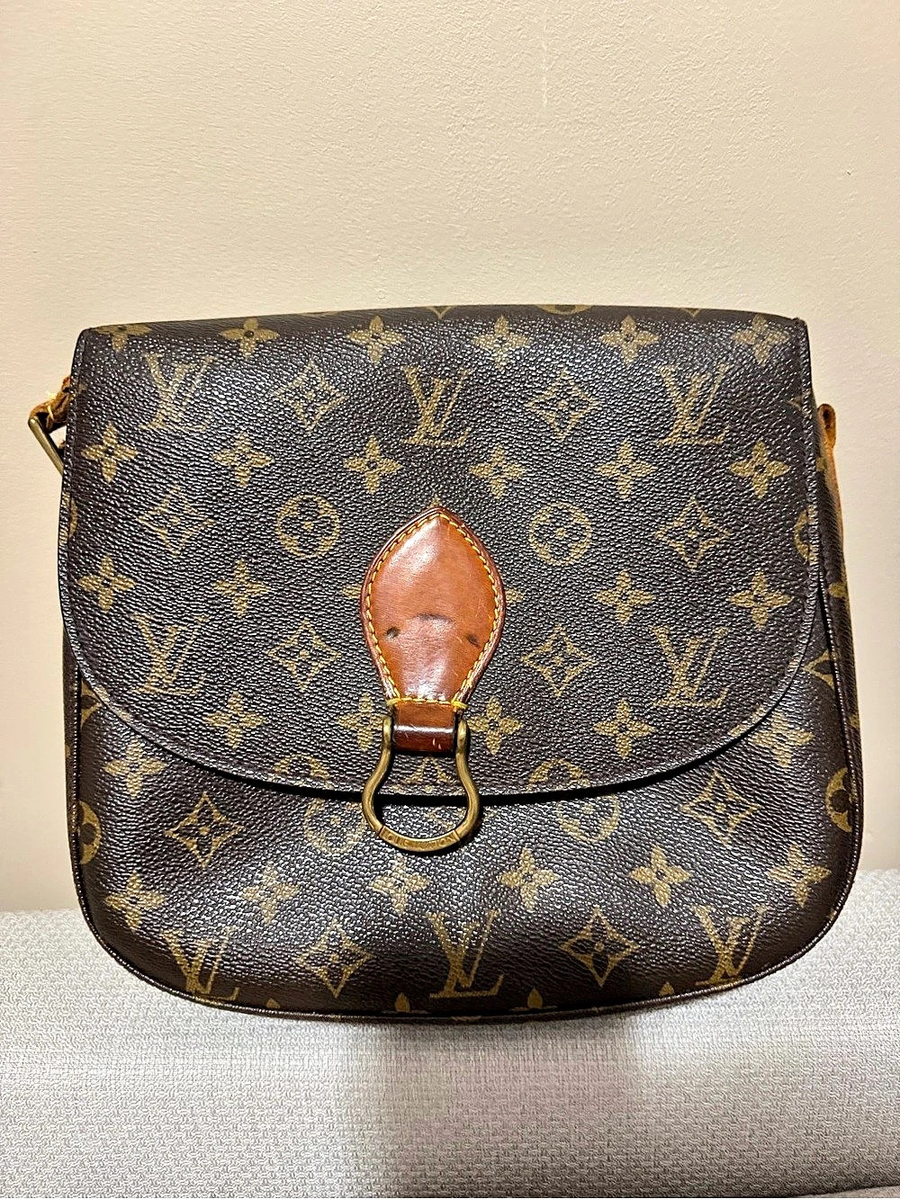 Louis Vuitton Saint-Cloud Monogram Crossbody Bag in Brown